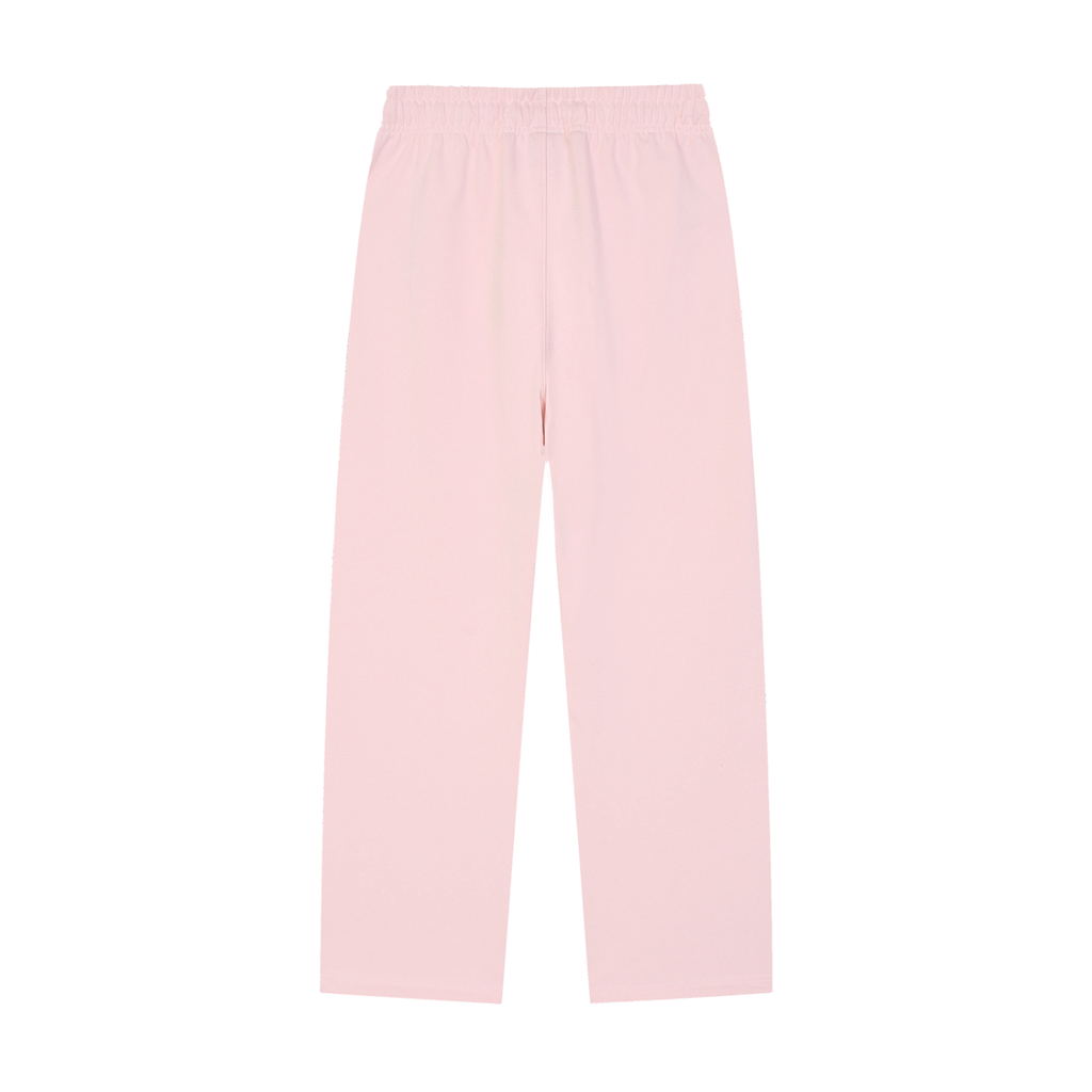 Darien Doodles Solid Color Straight-Leg Sweatpants