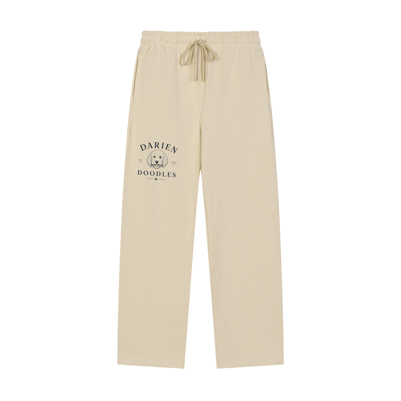 Darien Doodles - Solid Color Straight-Leg Sweatpants