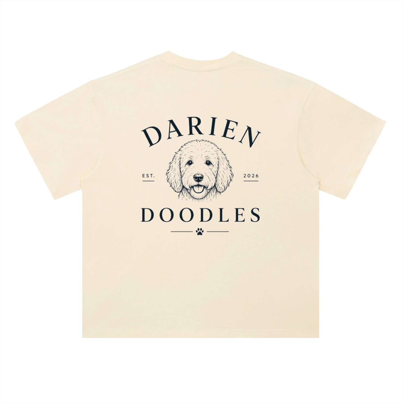 Darien Doodles - Heavyweight Drop Shoulder Cotton T-Shirt