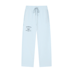Darien Doodles Solid Color Straight-Leg Sweatpants